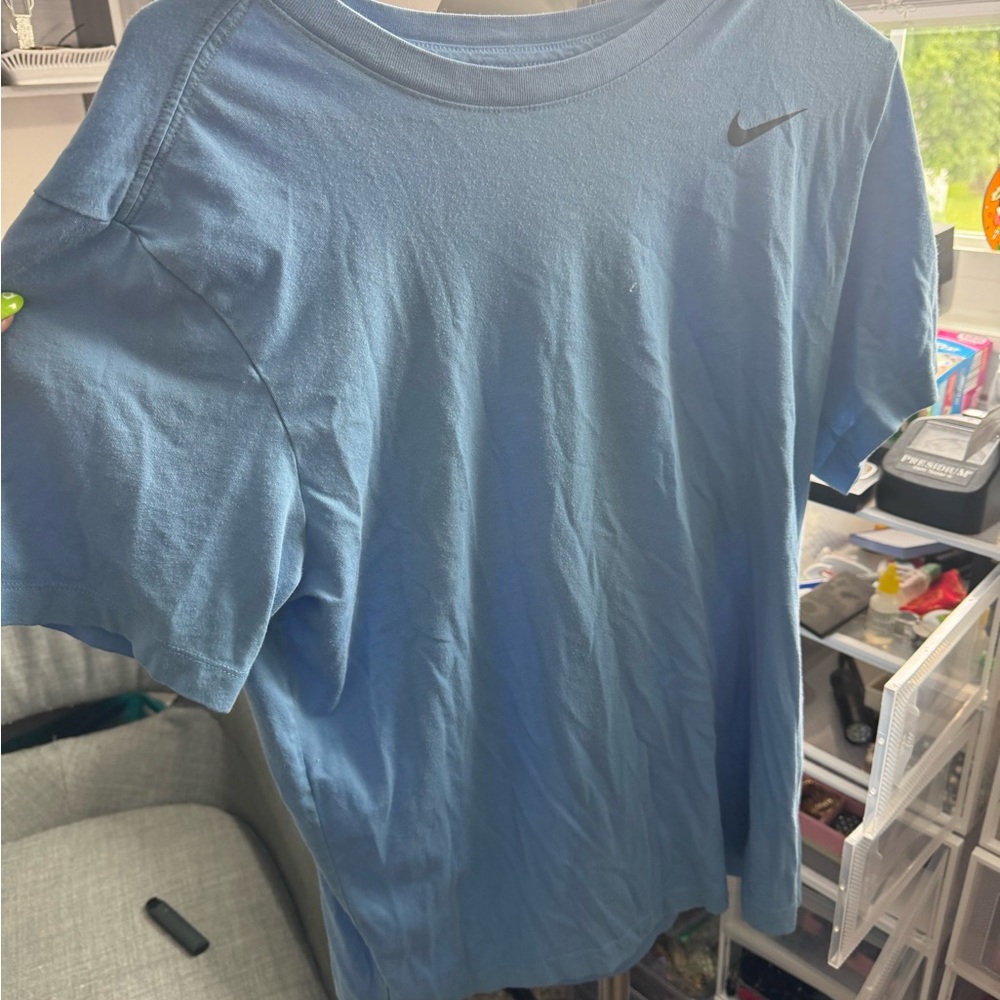 Nike Blue Short Sleeve Tee Classic Crew Neck